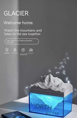 Sunmatte Lifestyle Gifts Ice Glacier Night Lamp Aromatherapy Essential Oil Bluetooth Speaker