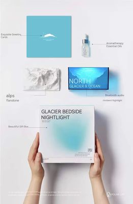 Sunmatte Lifestyle Gifts Ice Glacier Night Lamp Aromatherapy Essential Oil Bluetooth Speaker