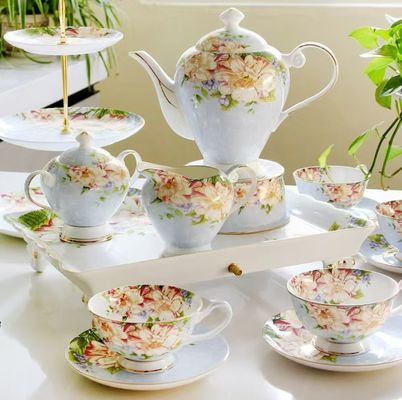 Sunmatte Lifestyle Gifts Exquisite Bone China Tea & Coffee Cup Set Blue/Pink for multiple occasions