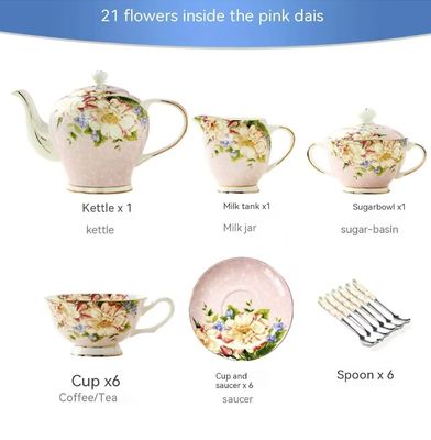 Sunmatte Lifestyle Gifts Exquisite Bone China Tea & Coffee Cup Set Blue/Pink for multiple occasions