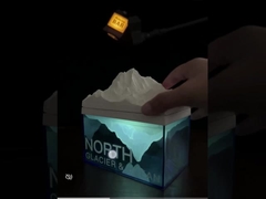 Ice Glacier Night Lamp with Aromatherapy and Bluetooth Speaker